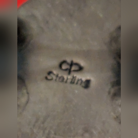 Vintage Sterling Silver bear print with turquoise - Picture 2 of 16